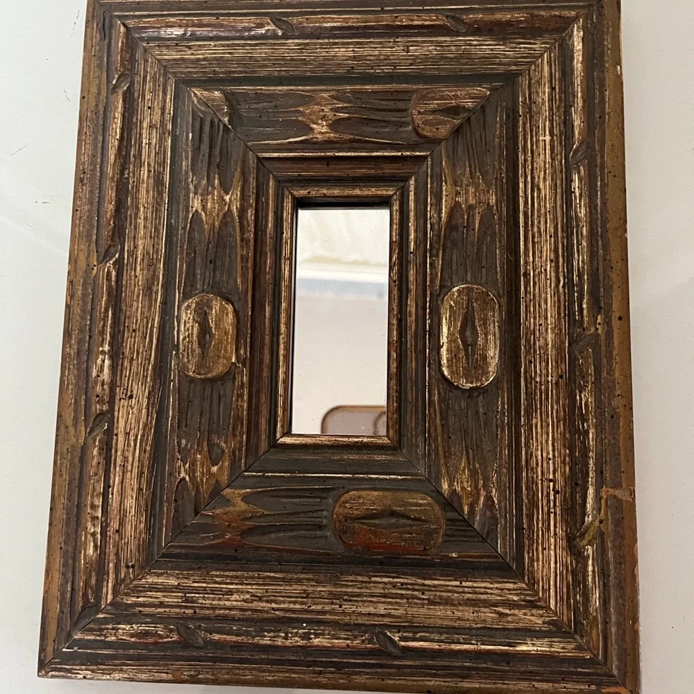 Decorative Wood and Gold Wall Mirror
